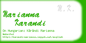 marianna karandi business card